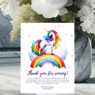 Magischer Regenbogen Einhorn Geburtstag Danke Kart Postkarte