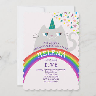 Magischer Regenbogen Einhorn Geburtstag Einladung