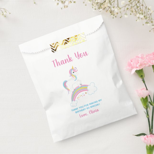 Magischer Regenbogen Einhorn Geburtstag Geschenktütchen (Versiegelt)