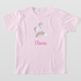 Magischer Regenbogen Einhorn Geburtstag Personalis T-Shirt