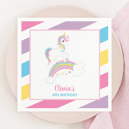 Magischer Regenbogen Einhorn Geburtstag Serviette