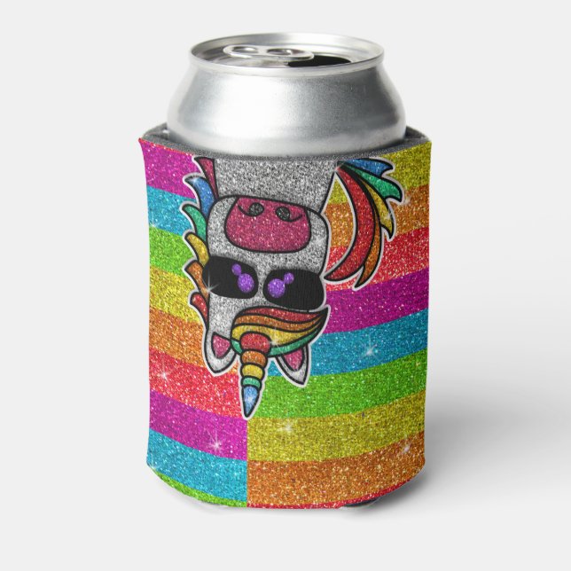 Magischer Regenbogen Einhorn Glitzer Whimsical Geb Dosenkühler (Kanne Rückseite)