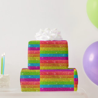 Magischer Regenbogen Einhorn Glitzer Whimsical Geb Geschenkpapier