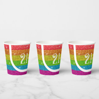 Magischer Regenbogen Einhorn Glitzer Whimsical Geb Pappbecher