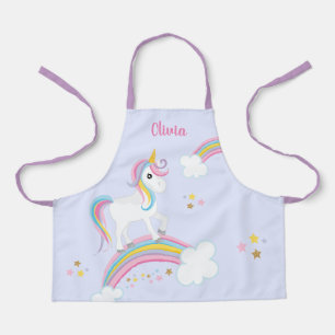 Magischer Regenbogen Einhorn Lila Personalisierte  Schürze