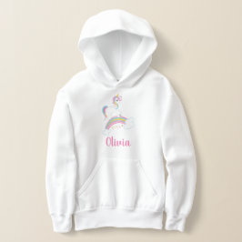 Magischer Regenbogen Einhorn Personalisiert Hoodie