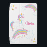 Magischer Regenbogen Einhorn Personalisiert iPad Mini Hülle<br><div class="desc">Ein niedlicher Einhornverschluss mit Sternen und Regenbogen. Personalisieren Sie mit ihrem Namen,  um ein lustiges Geschenk für ein Mädchen zu machen!</div>