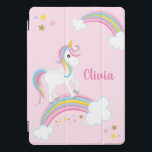 Magischer Regenbogen Einhorn Rosa Personalisiert iPad Pro Cover<br><div class="desc">Ein niedliches,  einhornrosa iPad Cover mit Sternen und Regenbogen. Personalisieren Sie mit ihrem Namen,  um ein lustiges Geschenk für ein Mädchen zu machen!</div>