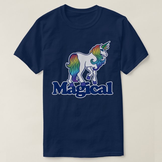 Magischer Regenbogen-Einhorn-T - Shirt (Design vorne)