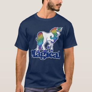Magischer Regenbogen-Einhorn-T - Shirt