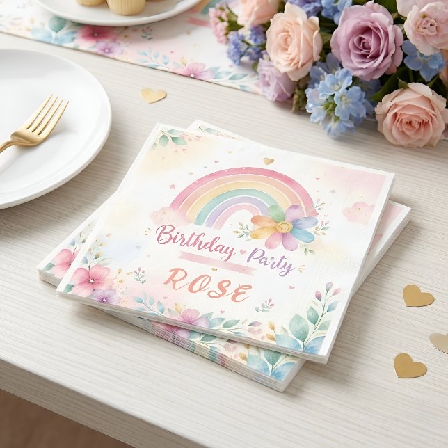Magischer Regenbogen-Geburtstag Serviette (Von Creator hochgeladen)