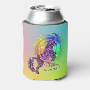 Magischer Regenbogen glaube ich an Unicorn Themed Dosenkühler