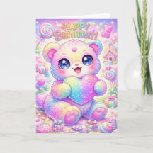 Magischer Regenbogen-Welpe Kinder-Geburtstagskarte