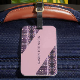 Magischer rosa Hintergrund Name Personalisiert Gepäckanhänger