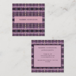 Magischer rosa Hintergrund Name Personalisiert Quadratische Visitenkarte