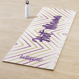 Magischer rosa Hintergrundname Personalisiert Yogamatte