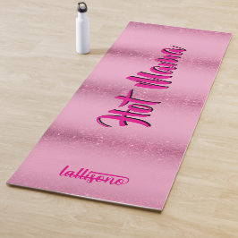 Magischer rosa Hintergrundname Personalisiert Yogamatte