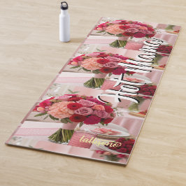 Magischer Rosenhintergrund Name Personalisiert Yogamatte
