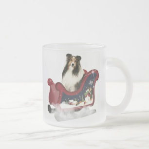 Magischer Schlitten-Sheltie Mattglastasse