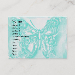MAGISCHER SCHMETTERLING IN BLAU, gelb, teal Visitenkarte