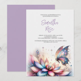 Magischer Schmetterling Lila Quinceanera