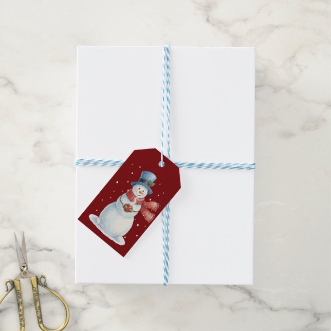 Magischer Schneemann Frozen Geschenkanhänger (Mit Garn)