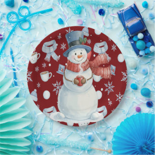 Magischer Schneemann Frozen Pappteller