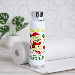 Magischer Schneemann Weihnachten Cozy Holiday Spor Trinkflasche