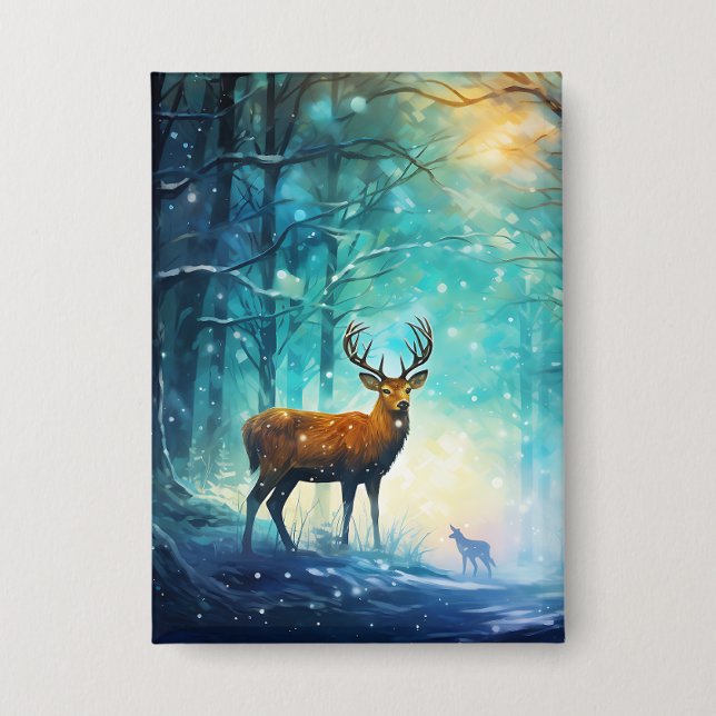 Magischer Schneewald Art-82109 Button (Vorderseite)