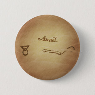 Magischer Siegel-Engel Anael Schutz-Magie-Charme Button