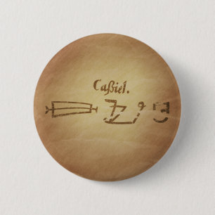 Magischer Siegel-Engel Cassiel Schutz-Magie-Charme Button