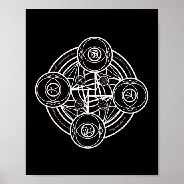 Magischer Sigil (Siegel)-Aufkleber18 Poster (Vorne)