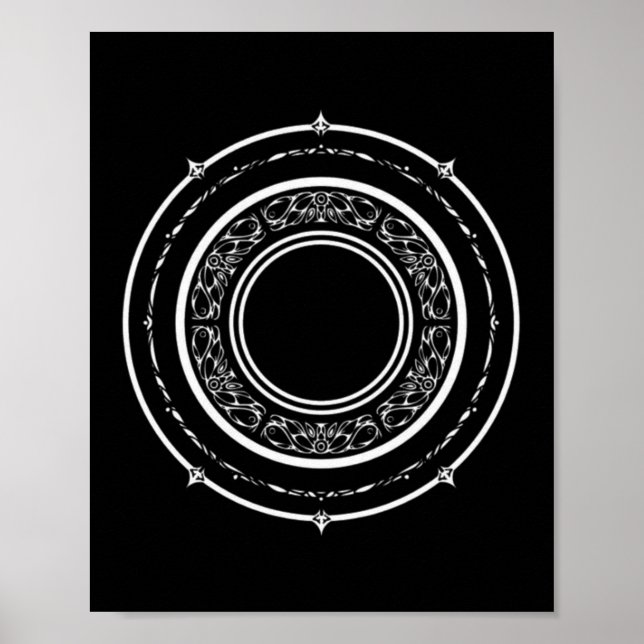 Magischer Sigil (Siegel) Aufkleber4 Poster (Vorne)