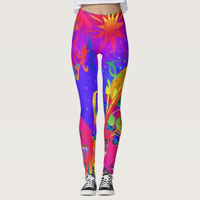 Magischer Sommergarten Leggings (Vorderseite)