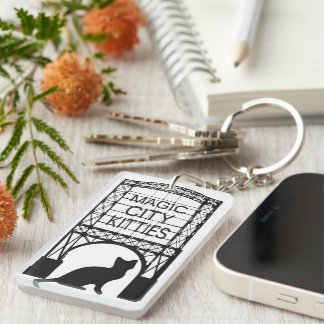 Magischer Stadt-Kätzchen-Schlüsselanhänger Schlüsselanhänger