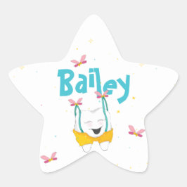 Magischer Stand in Blue Personalisierten Suspender Stern-Aufkleber