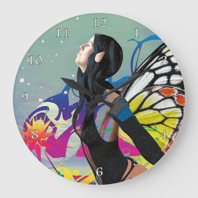 Magischer Star Große Wanduhr (Vorderseite)