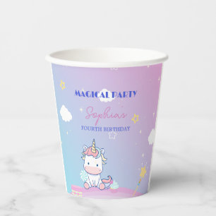 Magischer Sternenlicht-Einhorn-Papierbecher Pappbecher