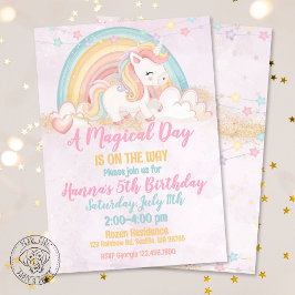 Magischer Tag Einhorn Geburtstag Einladung