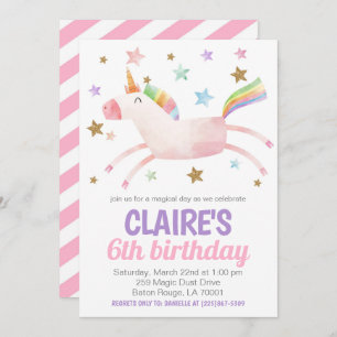 Magischer Tag Einhorn Geburtstag Einladung