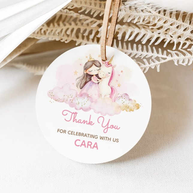 Magischer Tag Einhorn Geburtstagsfeier  Geschenkanhänger (Unicorn Birthday Party Favor Tags)