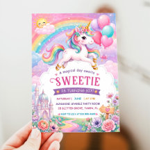 Magischer Tag Einhorn und Regenbogen Geburtstag