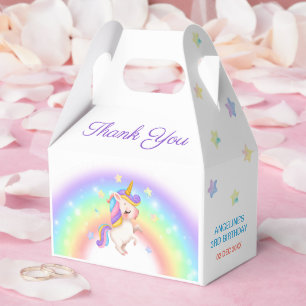 Magischer Tag Regenbogen Sterne Einhorn Geburtstag Geschenkschachtel