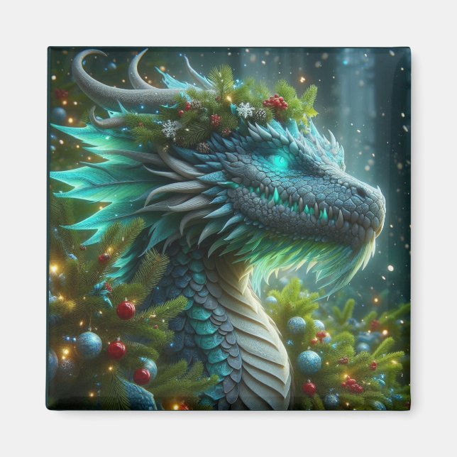 Magischer Türkischer Weihnachtsdrache Magnet (Vorne)