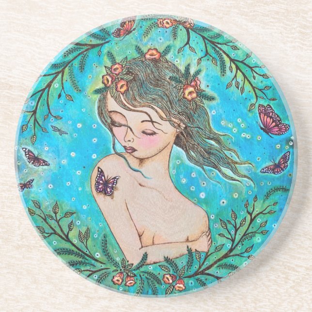 Magischer und ätherischer Sandstein-Untersetzer Getränkeuntersetzer (Vorne)