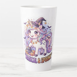 Magischer und gruseliger Halloween-Einhorn-Aufkleb Milchtasse