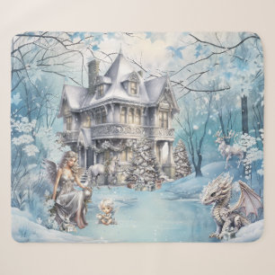 Magischer und verspielter Weihnachtsfee Sherpadecke