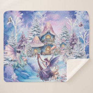 Magischer und Whimsical Weihnachtsfee Sherpadecke