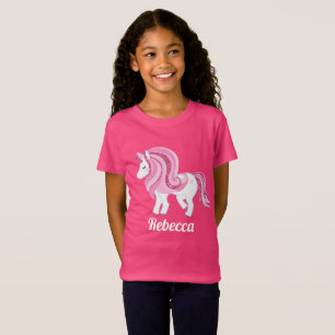 Magischer Unicorn addieren Namensmädchen-T - Shirt