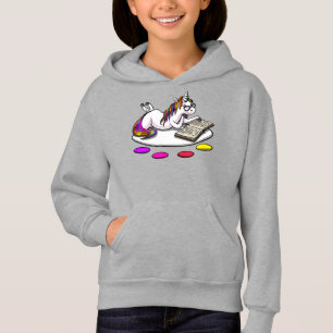Magischer Unicorn-Buch-Leseliteratur-Nerd Hoodie